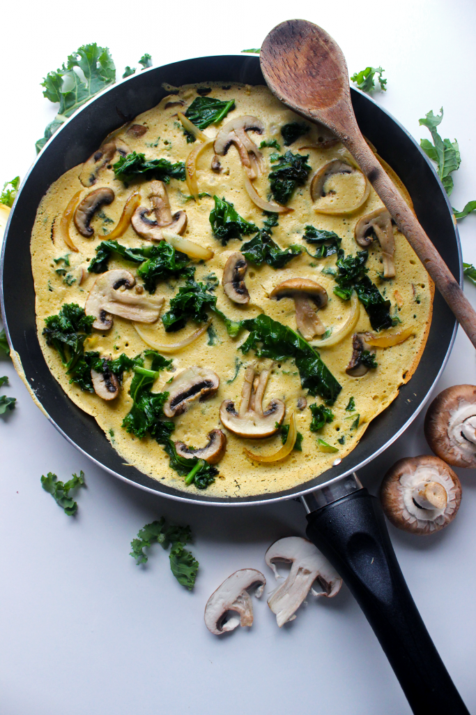 Omelette aux champignons - Vegan Pratique