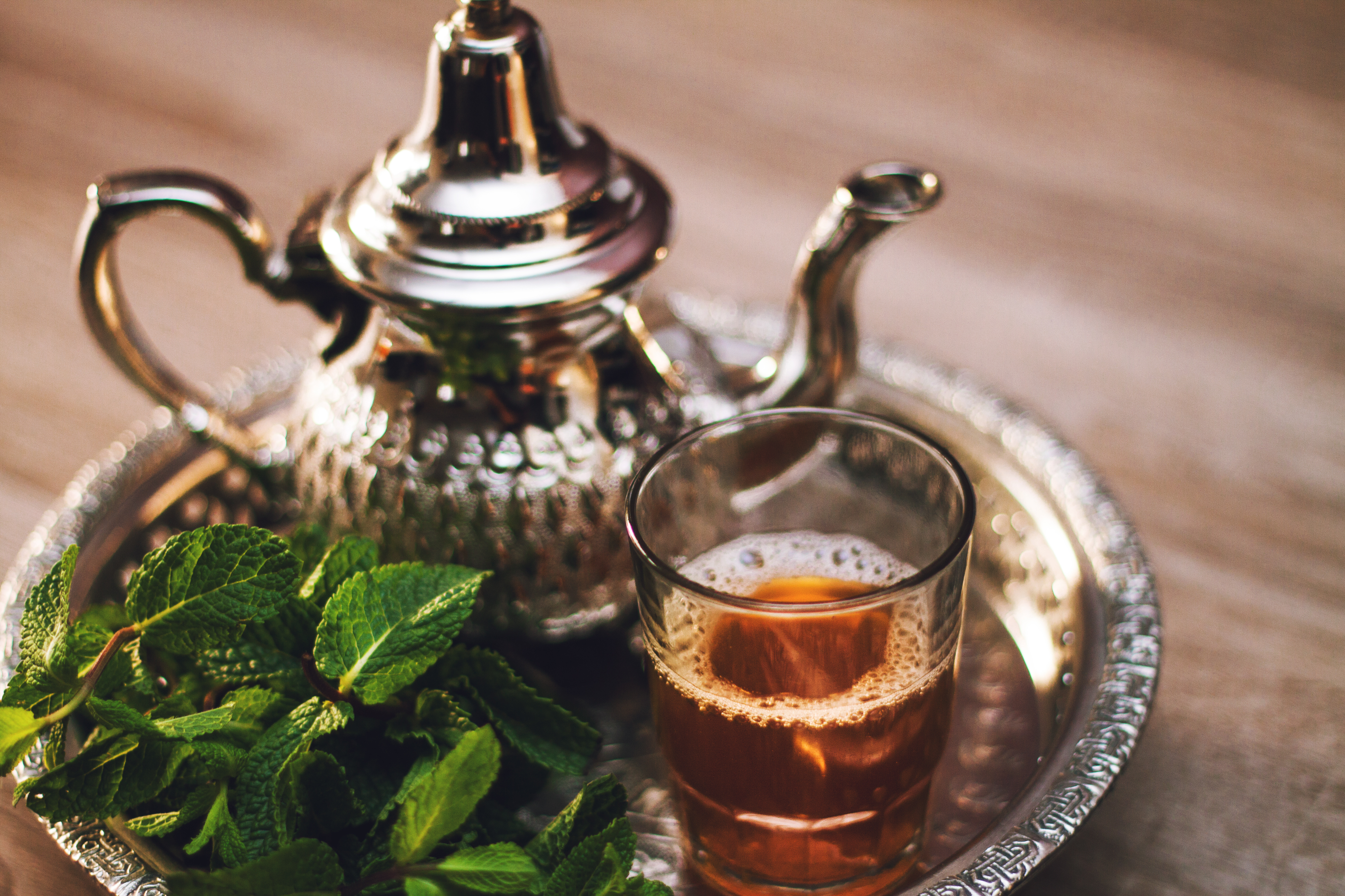 Thé vert à la menthe marocain